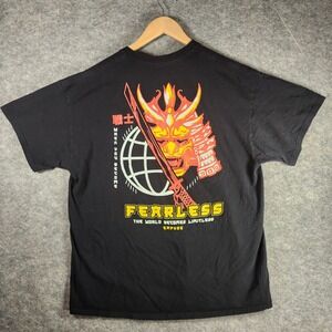 EMPYRE Mens Graphic T Shirt Zumiez Samurai Warrior Fearless Black Size XL